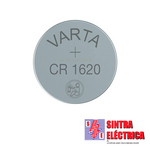 Pilha CR 1620 - 3 V - Lithium - Eletronics / Varta