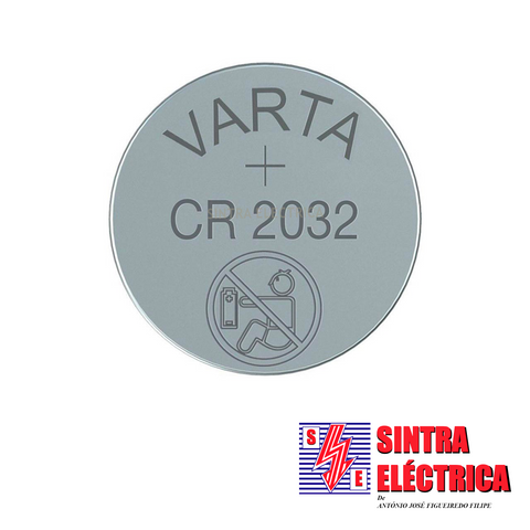 Pilha CR 2032 - 3 V - Lithium - Eletronics / Varta