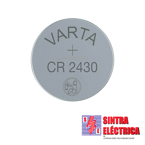 Pilha CR 2430 - 3 V - Lithium - Eletronics / Varta
