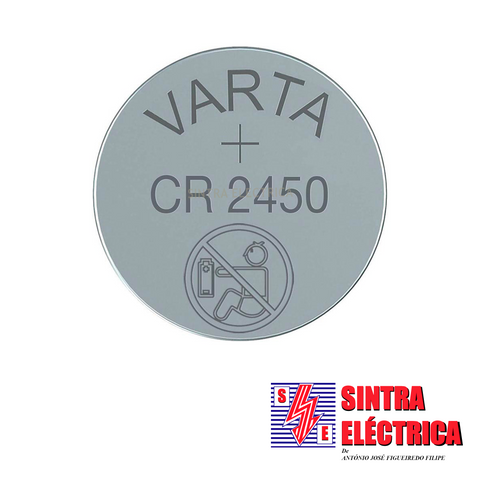 Pilha CR 2450 - 3 V - Lithium - Eletronics / Varta