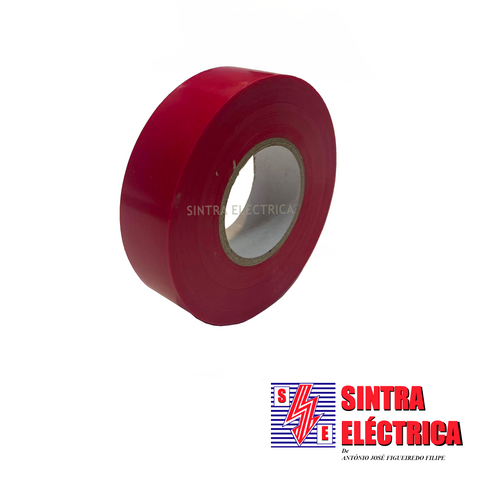 Fita Isoladora - Vermelho - 0,13 mm x19 mm x20 m /Plastic
