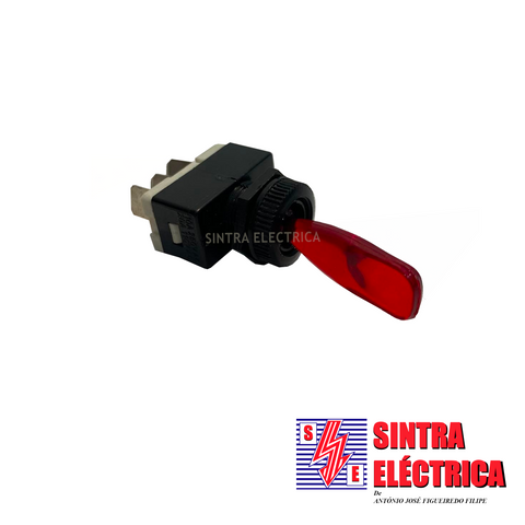 Interruptor Alavanca - KS 130 - Lumin. 12 V - Vermelho