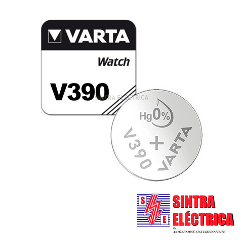 Pilha V 390 / SR 1130 W - 1,55 V - Alcailna / Varta