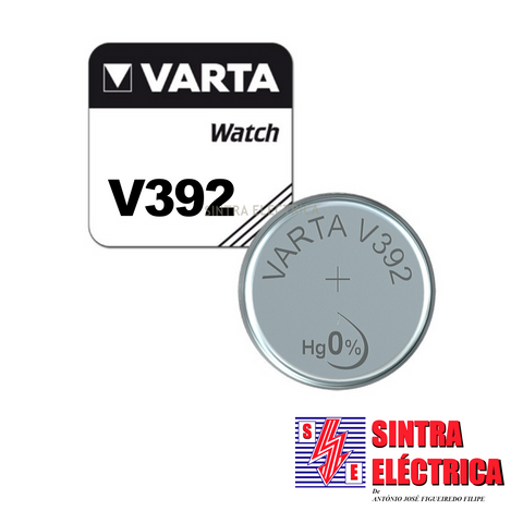 Pilha V 392 / SR 41 W - 1,55 V - Alcalina - Eletronics/Vart