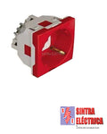 Tomada Schuko - 45X45 - 45131 SVM - Vermelho / Efapel