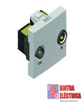 Tomada TV-R - Terminal - 45X45 - 45531 SBR / Efapel