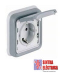 Tomada Schuko - 69833 - Plexo - IP 55 - C/ Espelho / Legrand