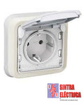 Tomada Schuko - 69869 - Plexo - C/ Espelho - IP 55 / Legrand