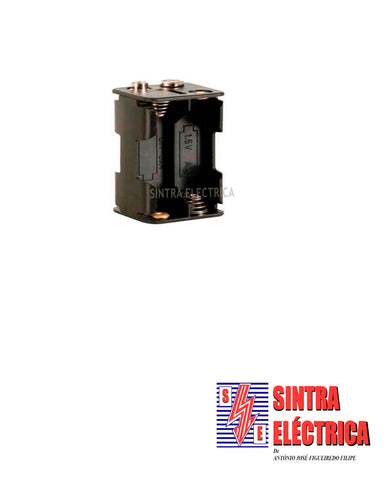 Porta Pilhas - 4 x AA - 2+2 horizontal- s/ Fios