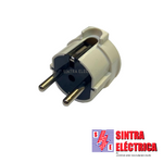 Ficha Macho Schuko - 1102 - Saida 90º - Branca / Famatel