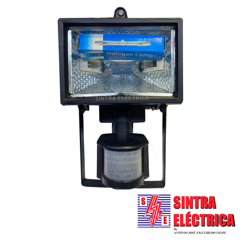 Projetor Halogéneo c/ Sensor - 150 W - Preto / Euromar