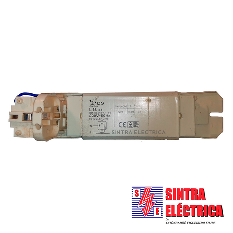 Balastro c/ Suporte PL - 1 x 26 w - L  26.313 / DS