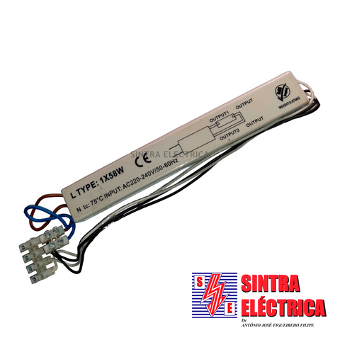 Balastro Electrónico - 1x 58 w - Lamp. Flour. / DesigLamp