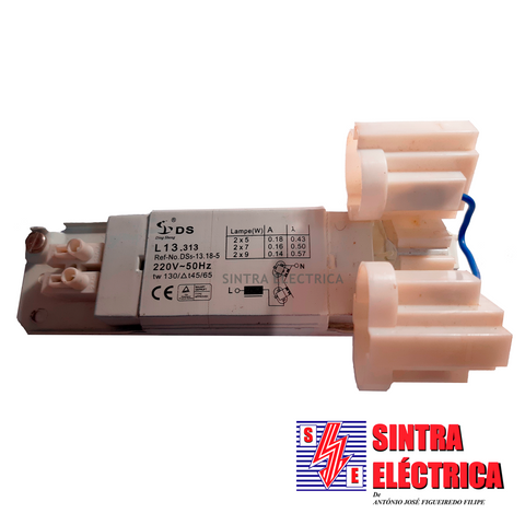 Balastro c/ 2 Suporte PL - 2 x 5, 7, 9 w - L 13.313 / DS