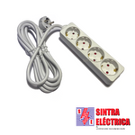 Extensão Quadrupla Schuko - FVV 3 x 1,5 - c/ 1,5 mt - 4210/Tectel