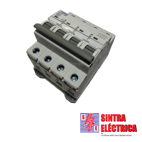 Disjuntor - 4 x 25 A - 4,5 KA - C - 55125-4CP / Efapel.
