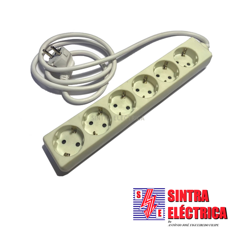 Extensáo Sextupla - 3 x 1, 5 - 1,5 mt - 6210 / Tectel