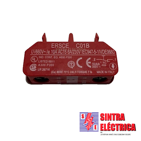Contacto Individual - C 01 B - 1 NF - Vermelho / ERSCE