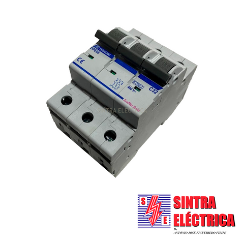 Disjuntor DPE06 C32 - Tripolar - 3 x 32 A - 6 KA / TERASAKI