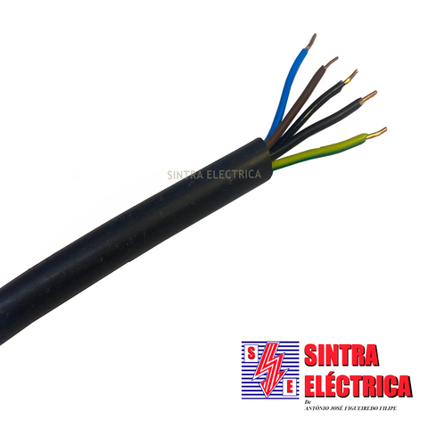 Cabo FVV - 5 x 2,5 mm2 - Preto -  Flexivel - H05VV-F