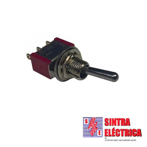 Interruptor Botão Alavanca - KS 501 B-Mini-250 V  2 A -3 p/ ON )ON)