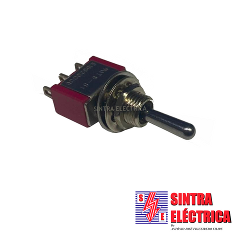 Interruptor Comutador Alavanca - KS 501 C - Mini - 250 V- 3 p /ON-OFF-ON