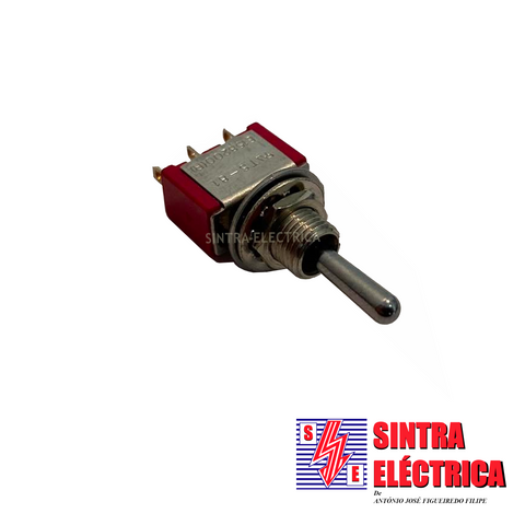 Interruptor Alavanca - KS 501 D - Mini - 250 V - 2 A - 3 p /ON-OFF-(ON)