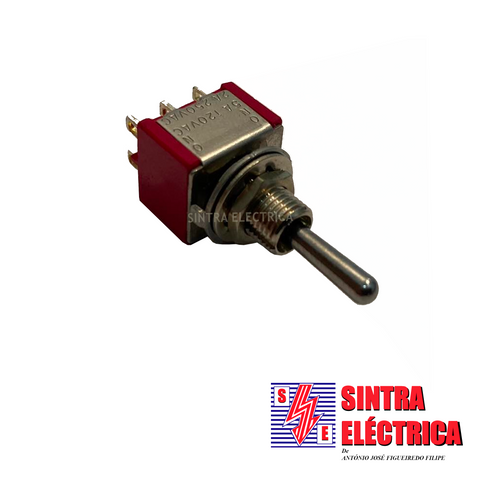 Interruptor Alavanca - KS 502 A - Mini - 250 V - 2 A - 6 p / ON - ON