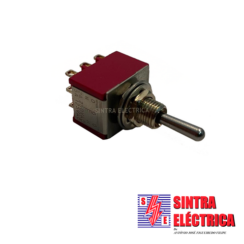 Interruptor Alavanca - KS 503 C - Mini- 250 V -2 A - 9 p /ON-OFF-ON
