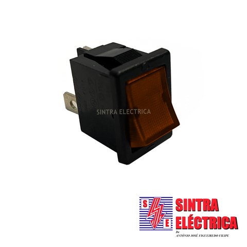 Interruptor Painel - KWS 33 - 250 v - Tecla mini- 3 p - Amarelo
