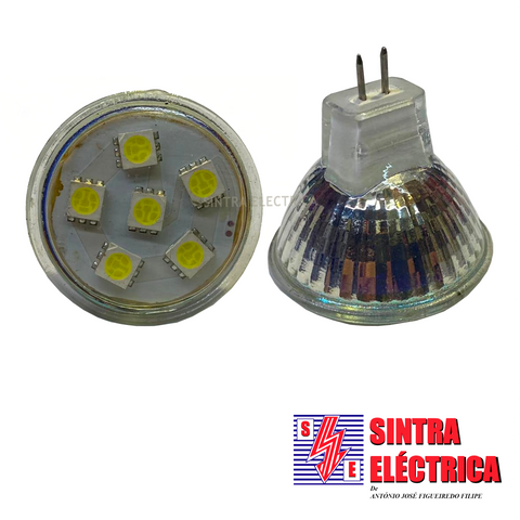 Lâmpada Dicroica- MR 11- 6 Leds - 3000 / 6000 K / force light