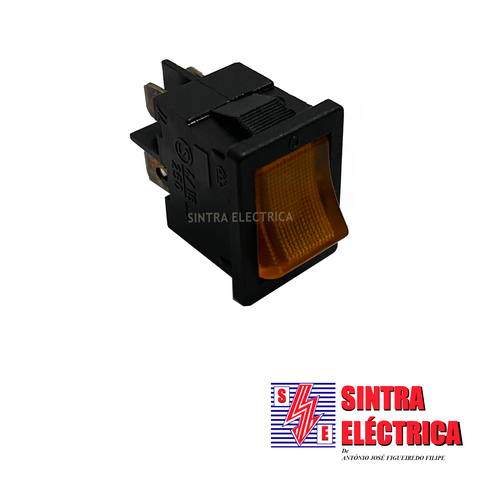 Interruptor Painel Lum.- MSR 8 N2 - 250 v- Tecla Mini- 4 p- Amarelo
