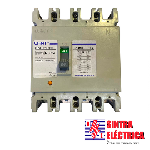 Interruptor Corte Geral - 4 x 160 A - NM1-225H/ CHINT