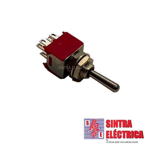 Interruptor Alavanca - SKS 242 C -250 v- 1,5 A - Mini- 6 p- ON-OFF-OFF
