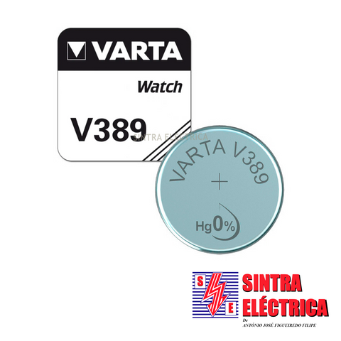 Pilha V 389 / SR 1130 W - 1,55 V - Alcailna / Varta